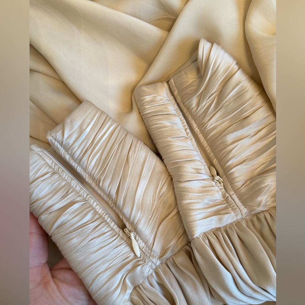 Zimmermann Silk Cream Wrap Midi Dress - Picture 10 of 10